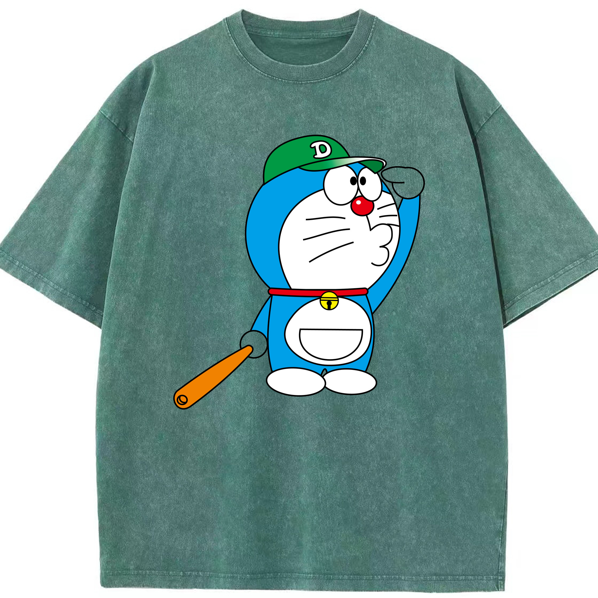 （画像用） ドラえもん Doraemon 綿100% ヴィンテージ風 半袖Tシャツ（フロントプリント）
